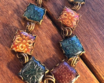 Joias celtas, presentes irlandeses, presentes celtas, pulseira com pingentes, joias com azulejos celtas, pulseira, pulseira feminina, joias, Irlanda, nó celta