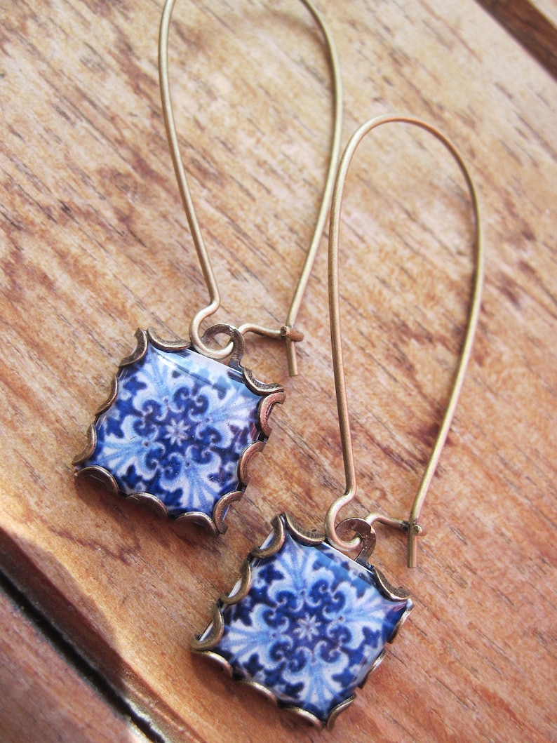 Italian Tiles Italian Jewelry Italy Earrings Italian Tile Etsy