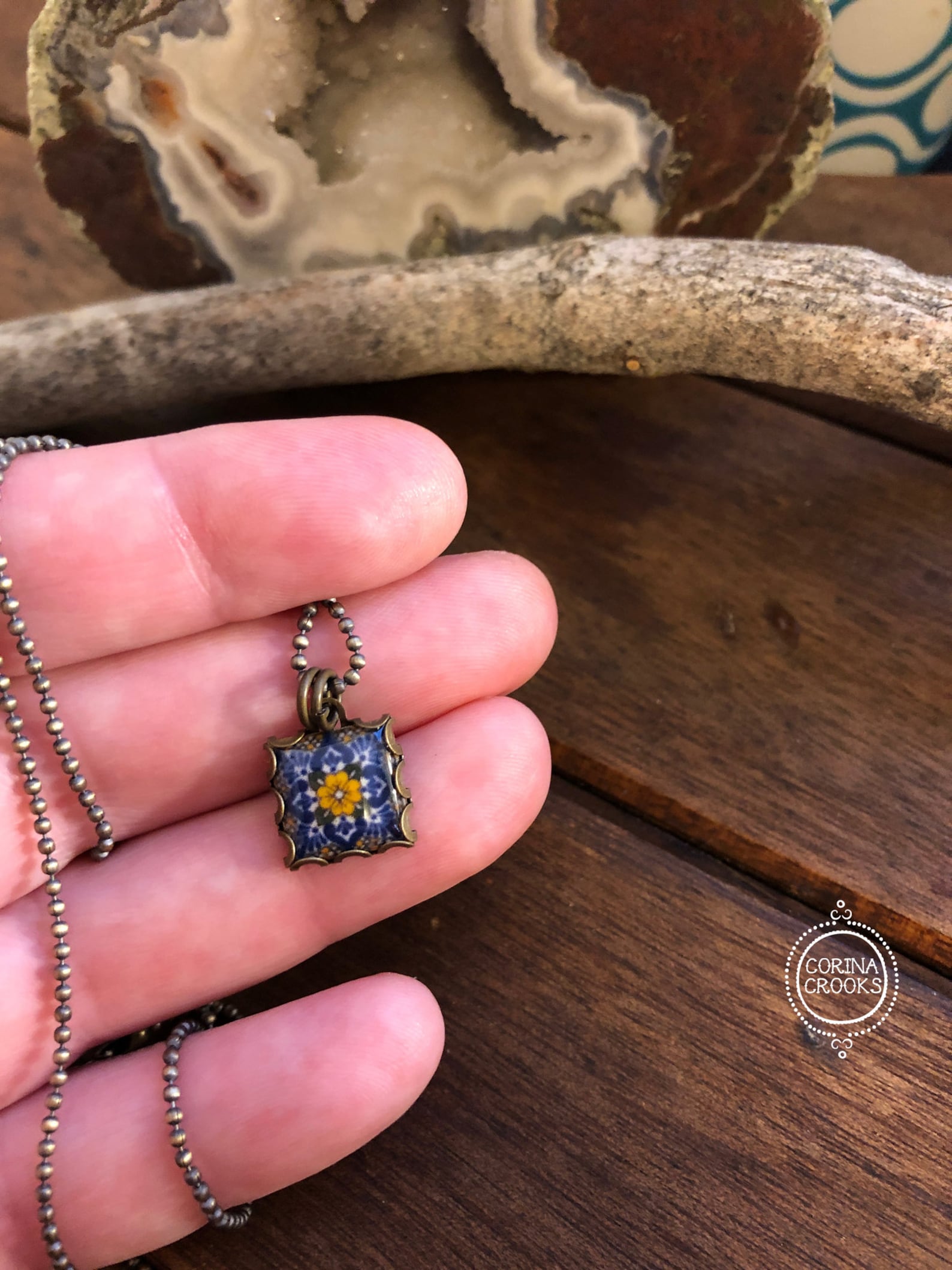 Italian Necklace Folk Art Pendant Italian Jewelry Italy Etsy