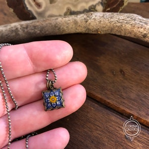 Italian Necklace, Folk Art pendant, Italian Jewelry, Italy wedding, Pottery design jewelry, Bridesmaid gift, Italian gift, Milan style