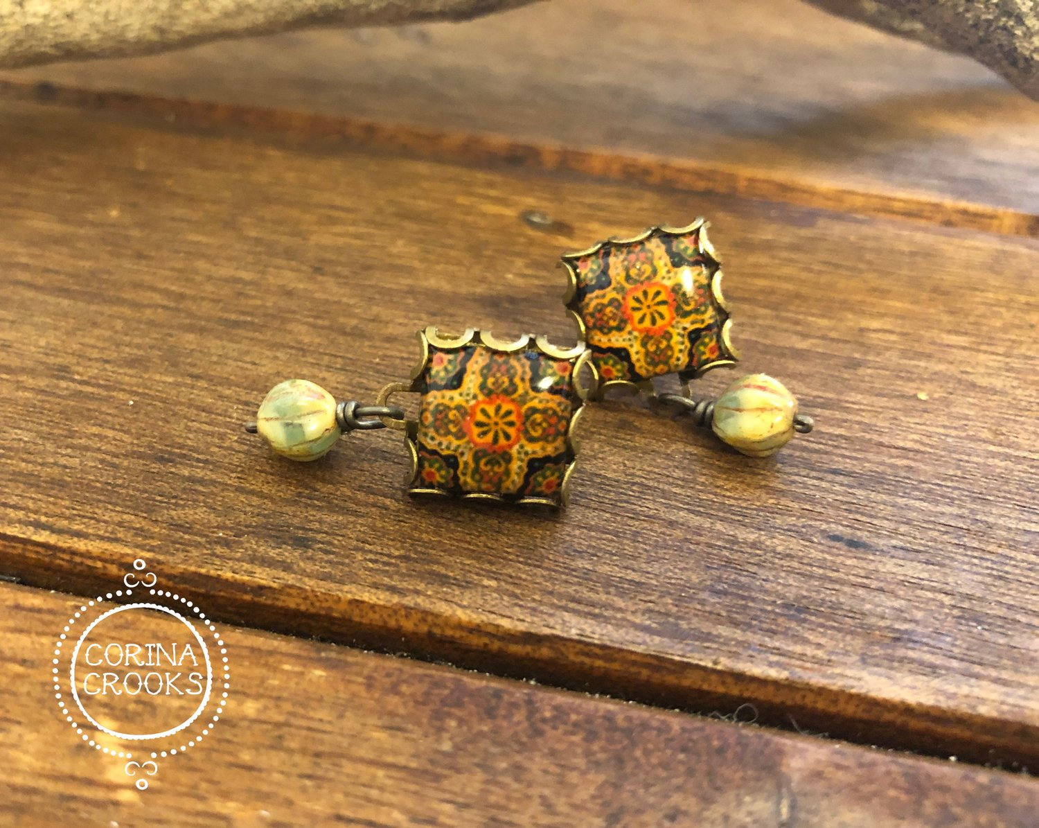 Southwest earrings studs Beaded studs Talavera earrings Etsy