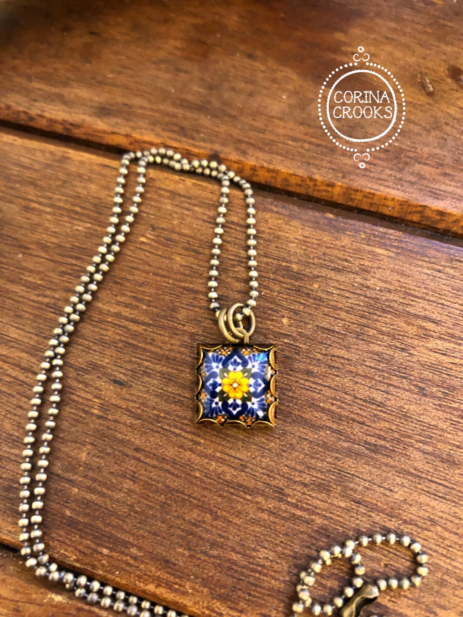 Italian Necklace Folk Art Pendant Italian Jewelry Italy Etsy