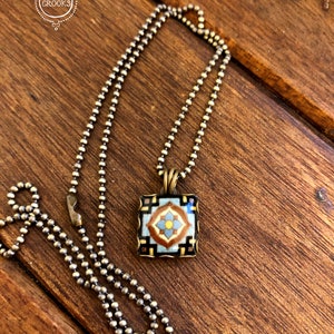 Catalina Island jewelry, Catalina Tile necklace,  California jewelry, California gift, charm necklace, travel gift, memento, souvenir