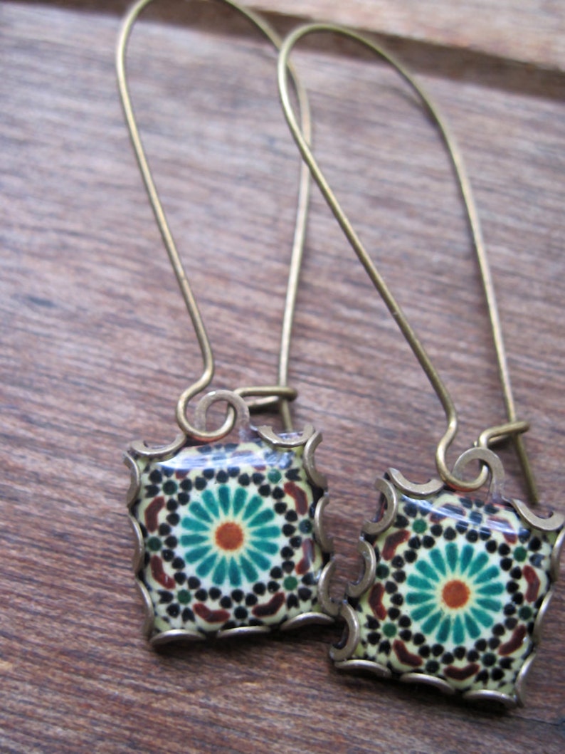 Moroccan Earrings Islamic Jewelry Dangle Earrings Moroccan Etsy