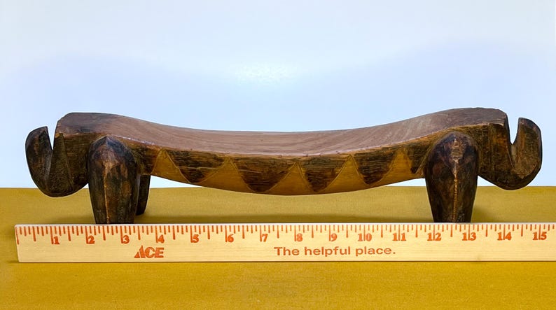 Thoch Antique Dinka Thoch Headrest Stool: Zoomorphic Carved Wood Art - Etsy