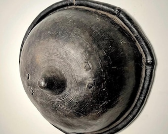 Warrior Shield. Oromo people, Ethiopia. Hippopotamus Hide. African Art.