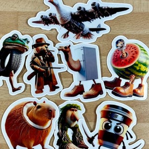 Italian brainrot stickers - waterproof
