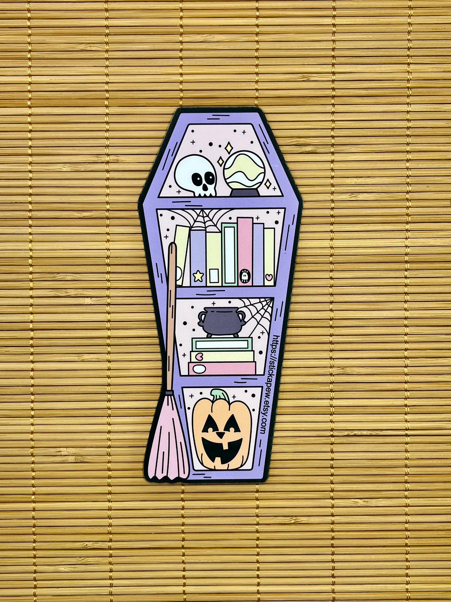 Spooky witch shelf - halloween bookmark