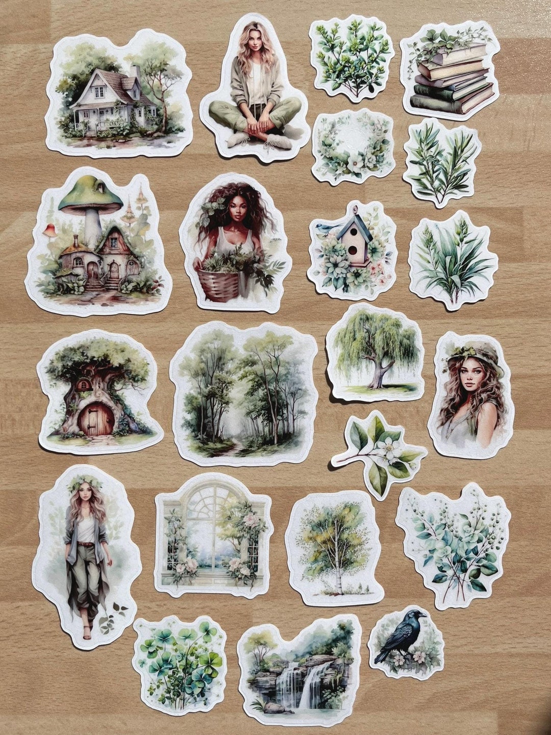 Botanic Lover Sticker Set 1. - 22 Pcs Clear Transparent Vinyl Stickers ...