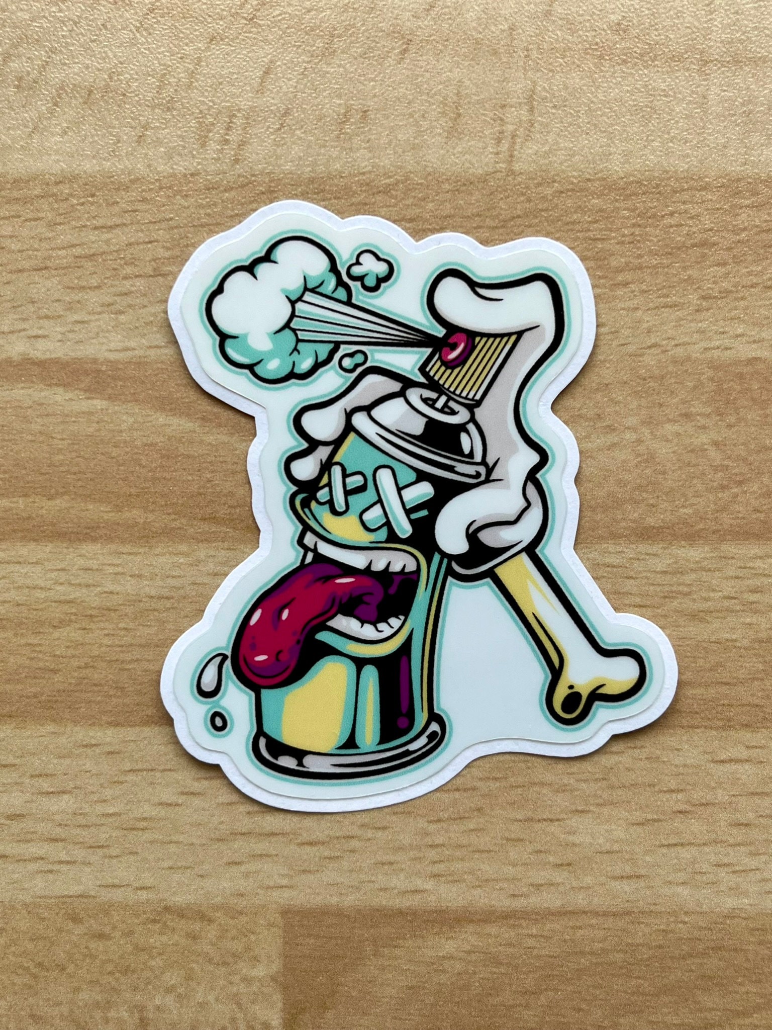 Can Sticker Graffiti Style Spray Can Sticker - Etsy