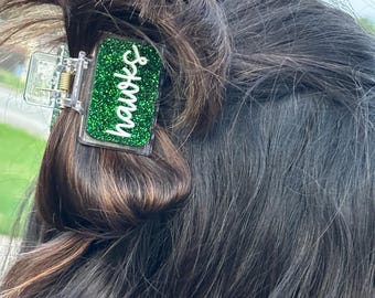 Customizable Hair Clips Womens and Kids Hair Accessories Glitter Name Claw Clip Large Small