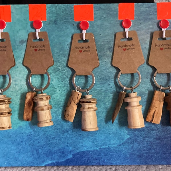 Lighthouse wooden Keyring