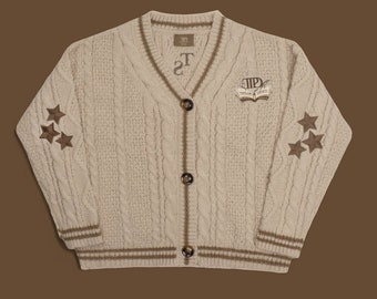 TTPD Cardigan: Taylor Swift Embroidery Sweater - The Tortured Poets Department - TS New Album - Sweatshirt Gift for Swiftie Fan - TTPD Merch