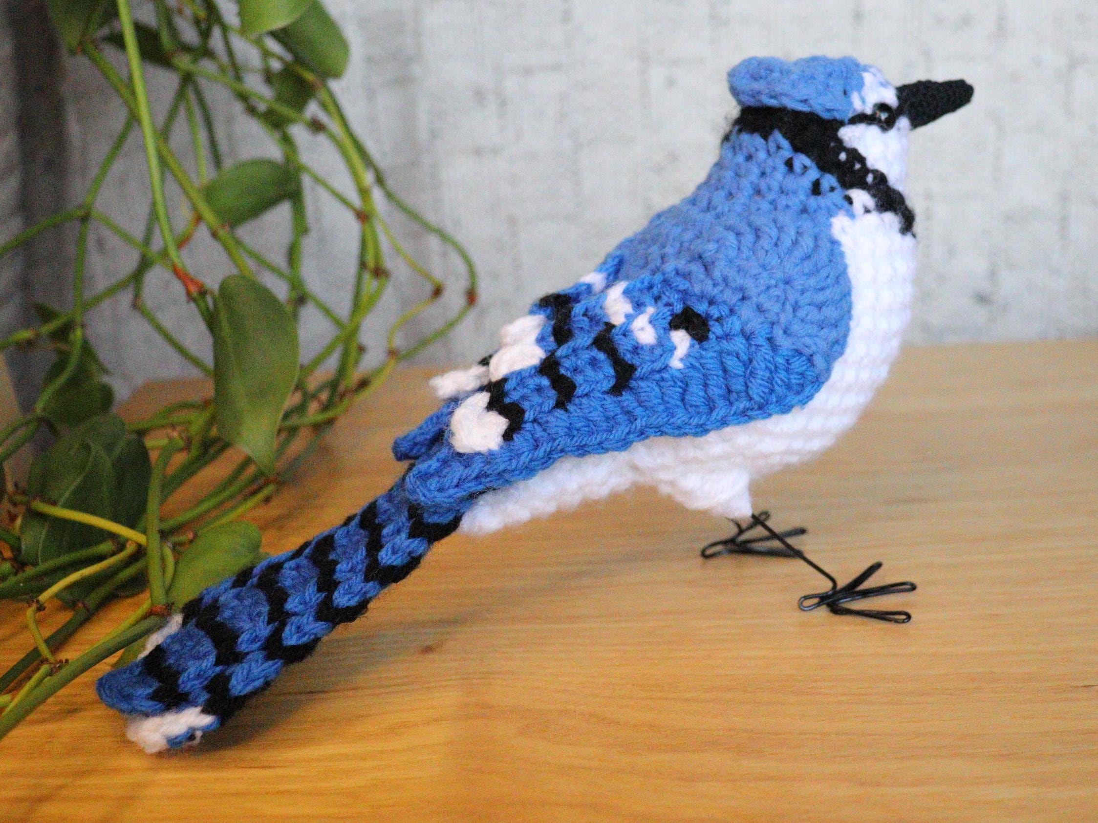 Blue Jay Fly Pattern Blue Jay Crochet Pattern PDF: Realistic Amigurumi Bird (advanced Level ...