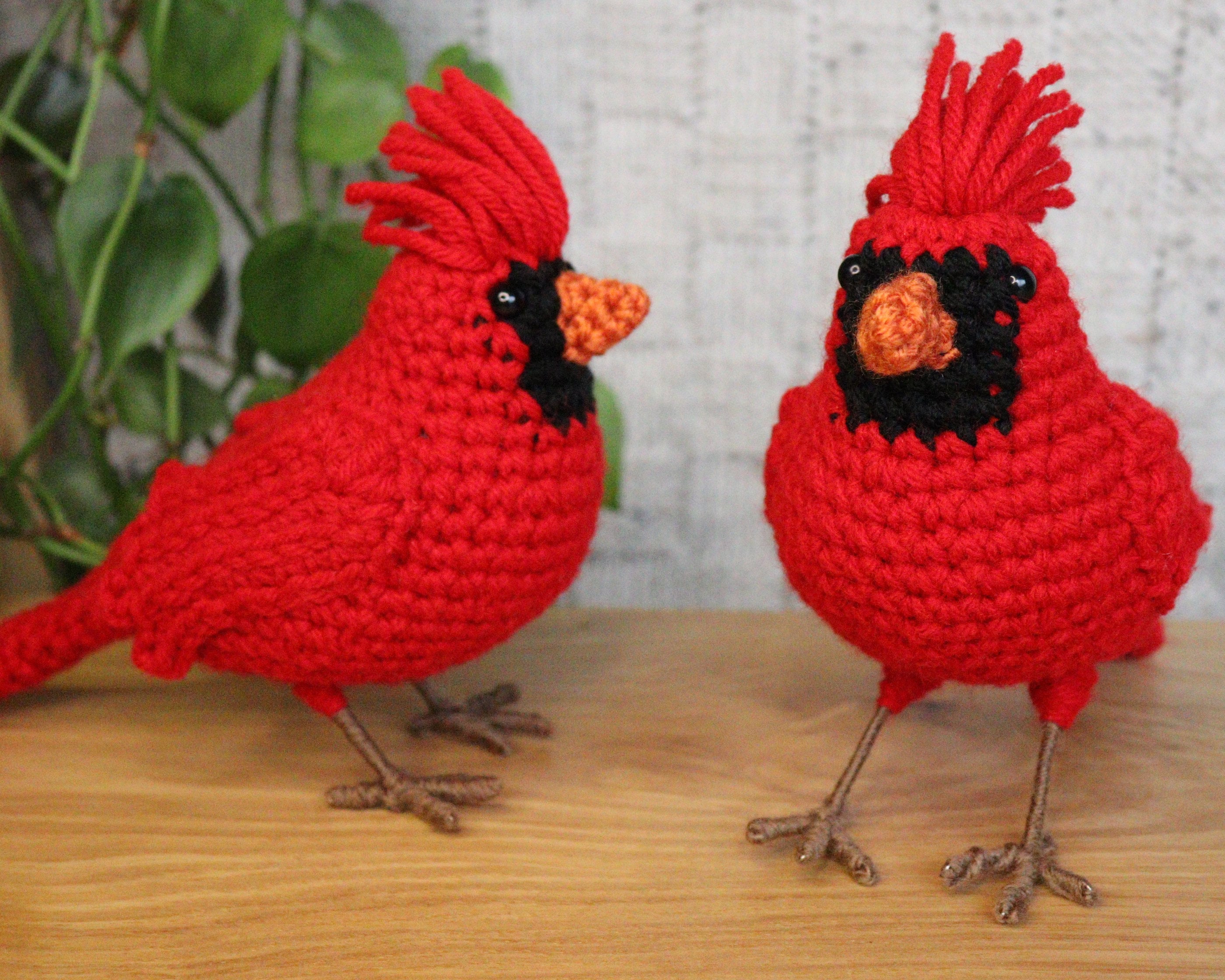 Northern Cardinal Crochet Amigurumi Pattern PDF – Realistic Red Bird Plush Tutorial