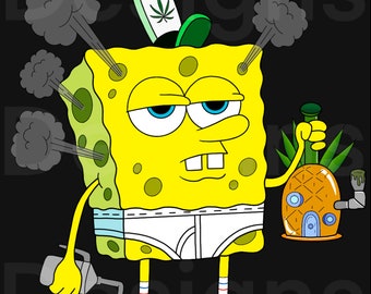 Sponge bob, pineapple bong digital download