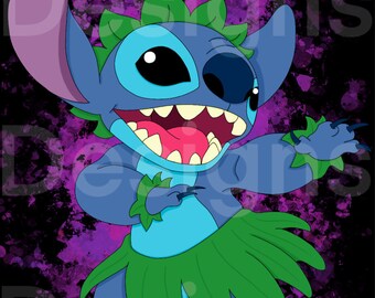 Stitch Hawaii watercolour digital download