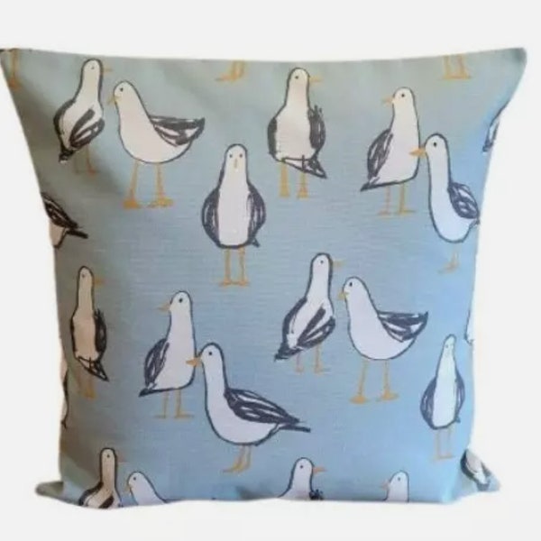 Möwe Laridae Nautical Marine Seaside Duckegg Blue Kissenbezug, Wurfkissen, Streukissen, Kissenbezug UK