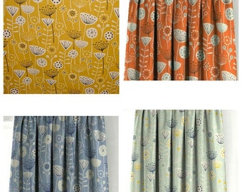 Scandi Floral Window Valance Curtain  , Fryetts Bergen Window Valance Curtain , Kitchen Cafe Curtains , Cafe Curtain Panel