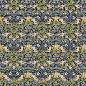 William Morris Cushion Cover Strawberry Thief Navy Blue , William Morris Pillow cover , Throw Pillow , Scatter Cushions , Cushion Cover UK