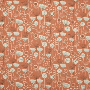 Fryetts Floral Scandinavian Bergen Tablecloth , Orange Flowers Tablecloth   , Round Tablecloth , Oval Tablecloth , Rectangle Tablecloth