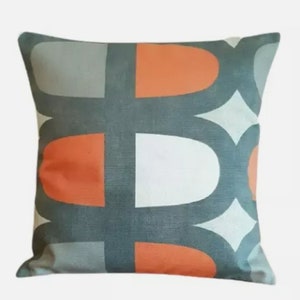 Docklands Geometric Mango Orange Cushion Cover  , Throw Pillow , Scatter Cushions , Cushion Cover UK