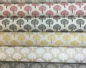 Round Mulberry Trees Tablecloth  , Linen Look Tablecloth , Floral Tablecloth , Round Tablecloth , Oval Tablecloth