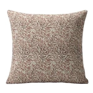 William Morris Cushion Cover Willow Bough Rust   , Cotton Throw Pillow , Handmade UK