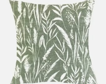 Wild Grasses Hemp Sage Green Cushion Cover , Throw Pillow , Scatter Cushions , Cushion Cover UK
