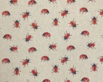 Ladybirds Tablecloth , Linen Look Tablecloth , Round Tablecloth , Oval Tablecloth