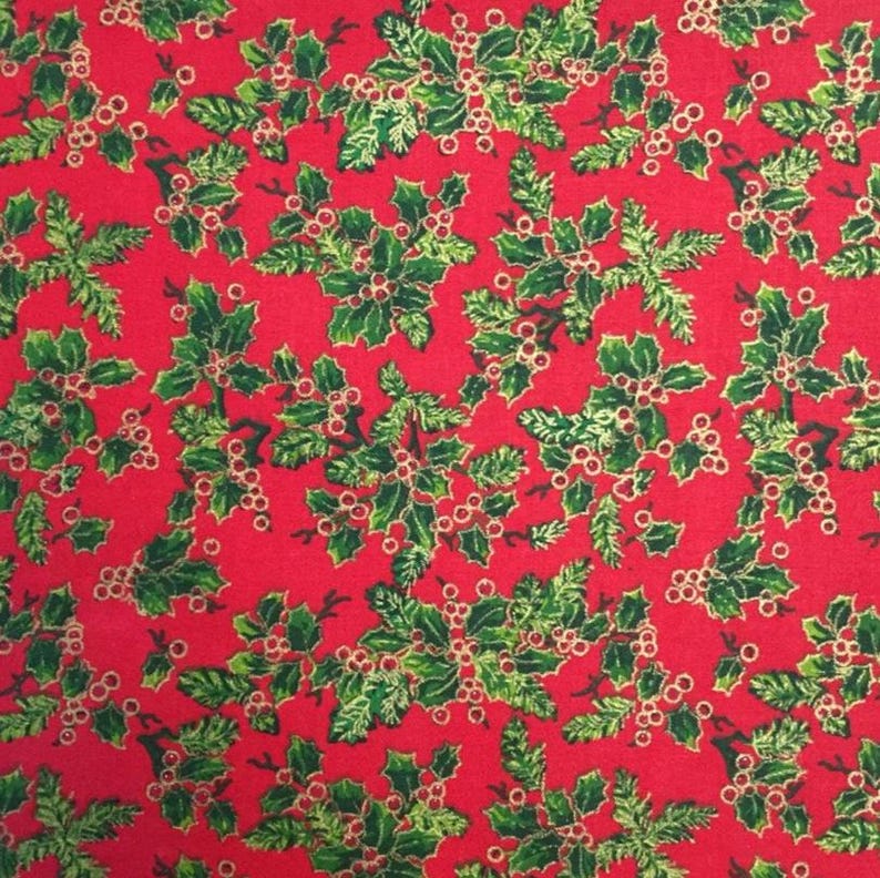 Christmas Holly Napkins , Christmas Tree Cotton Napkins , Christmas