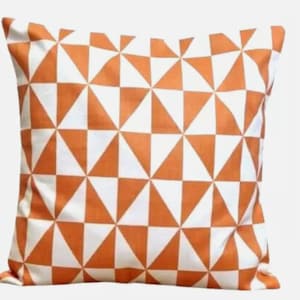 Geometric Cushion Cover ,  Abstract Cushion Cover  , Zodiac Tangerine Orange Cushion Cover , Throw Scatter Cushions , Cushion Cover UK