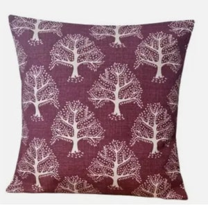Great Oak Tree Cushion Cover , Red Floral Cushion Cover  , Throw Pillow , Scatter Cushions , Cushion Cover UK