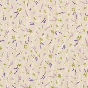 Lavender Natural Tablecloth , Spring Floral Tablecloth  , Lavender Sprigs Tablecloth , Oval Round Square Rectangle Tablecloth ,Tablecloth UK