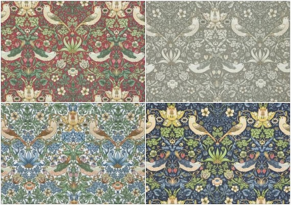 William Morris Coated Tablecloth Strawberry Thief , Water