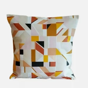 Geometric Cushion Cover ,  Orange Pink Abstract Cushion Cover  , Throw Pillow , Scatter Cushions , Cushion Cover UK
