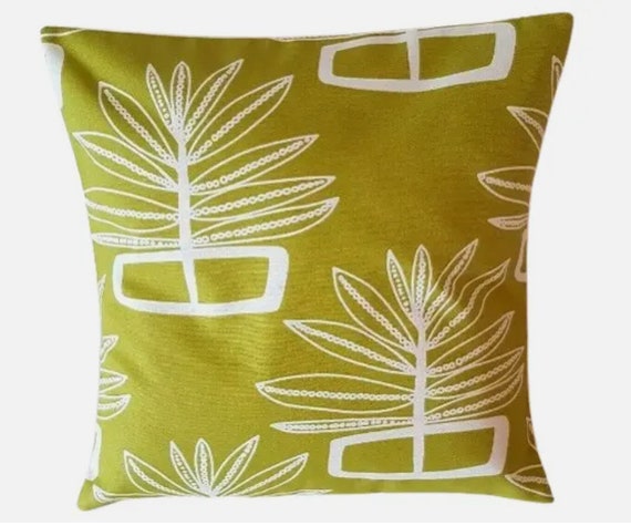 scatter cushions green leaf cushion