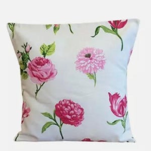 Floral Flowers Cushion Cover , Floral Pink Cushion Cover , Throw Pillow , Scatter Cushions , Cushion Cover UK