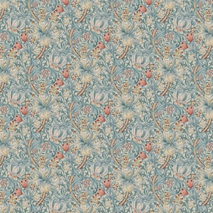 William Morris Cushion Cover Golden Lily Tourmaline Azure Blue   , Floral Cushion Cover  , Throw Pillow , Cushion Cover UK