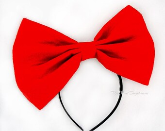 GRANDS nœuds pour cheveux cosplay rouge, noir ou rose vif
