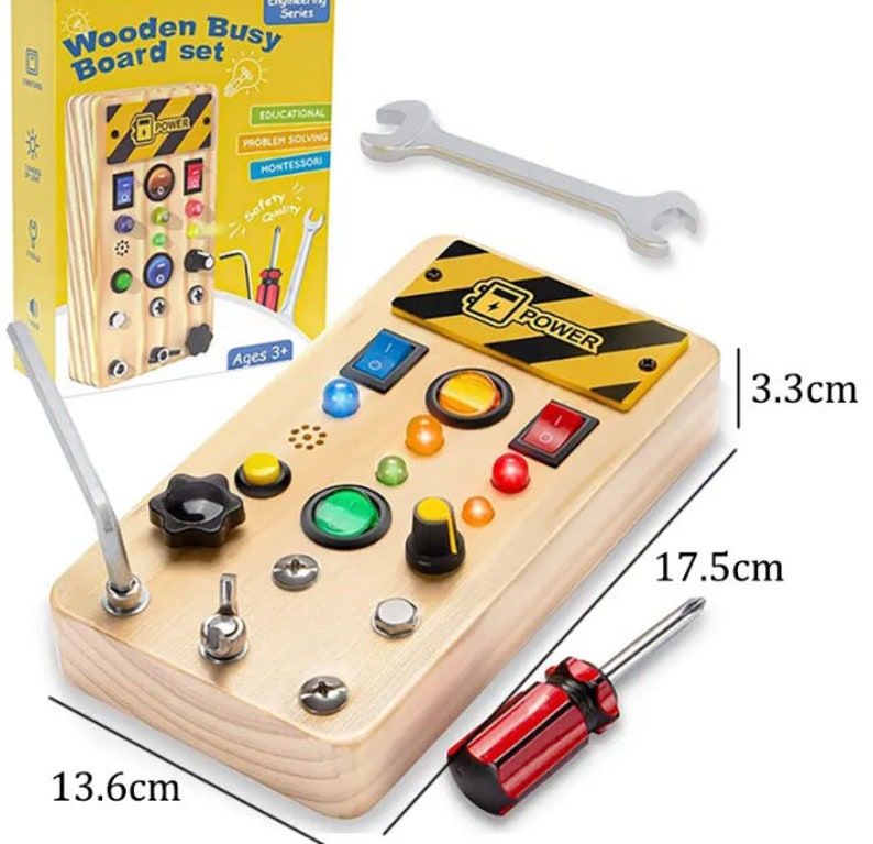 Montessori Busy Board with Lights and Switches main image 0