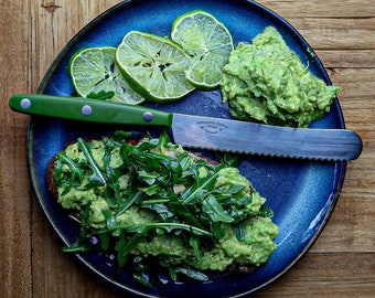 Cuchillo de desayuno verde (lima)