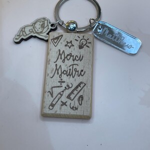Teacher, atsem key ring + first name