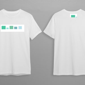 Forme astratte unisex, 'Box Box', T-shirt grafica, design moderno e minimale, bianco e nero