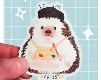 I’m an Artist hedgehog sticker!