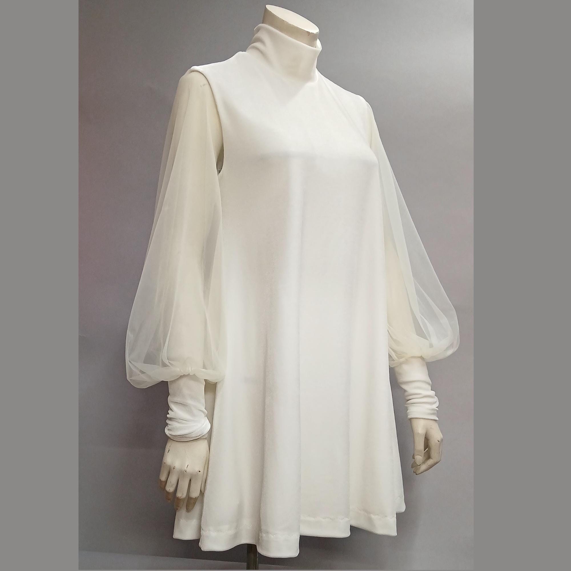 Long Sleeve Ivory Velvet Dress - Etsy