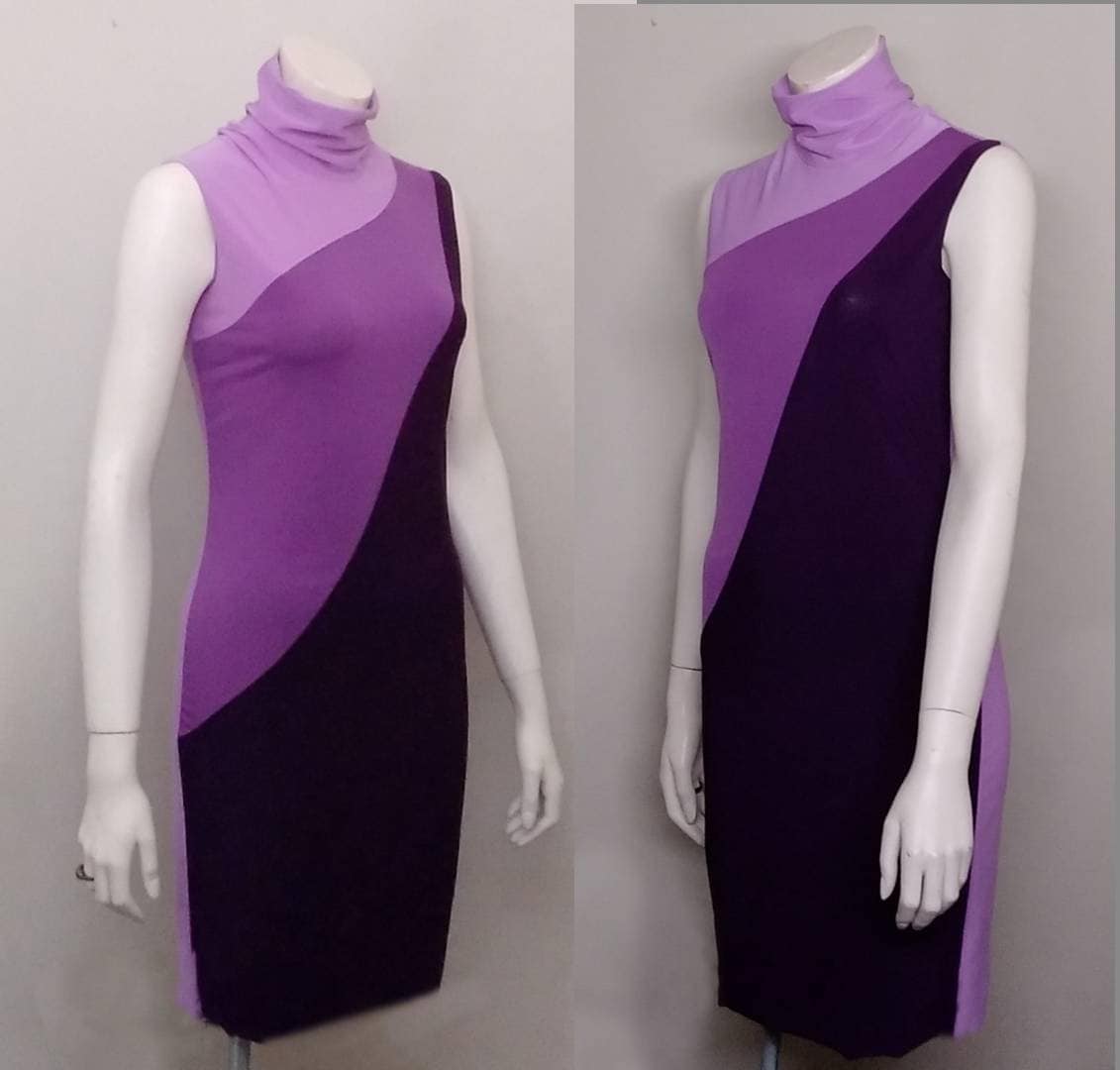 orange and purple color block dress Color Block Satin Dress  Gardenia Hafiz