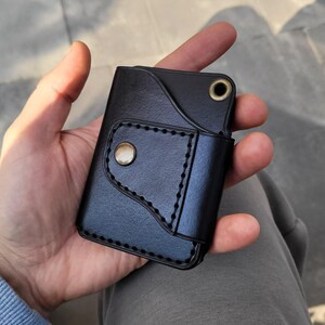 Billetera para tarjetas, Billetera con bolsillo delantero, Billetera minimalista, Billetera hecha a mano, Billetera de cuero, billetera, regalo para esposo