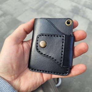 Porte-cartes, portefeuille avec poche frontale, portefeuille minimaliste, portefeuille fait main, portefeuille en cuir, portefeuille, cadeau pour mari
