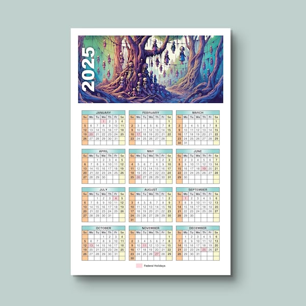 Creepy 2025 Calendar Etsy